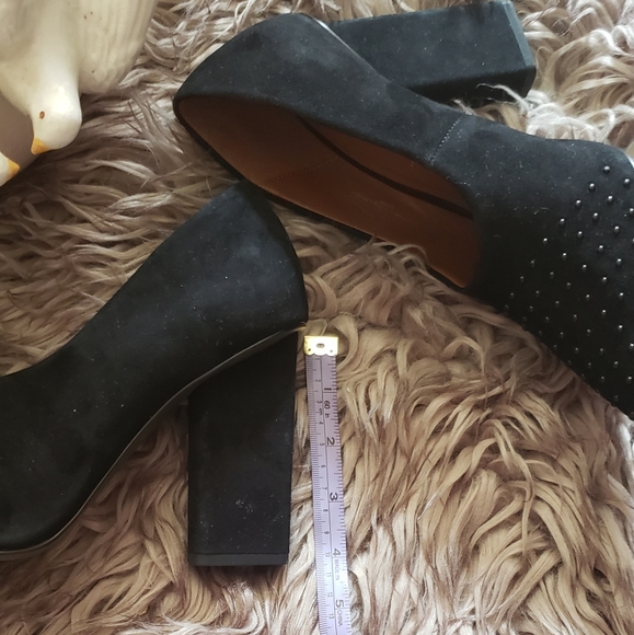 Halston Laurel Studded Suede Pumps - Picture 6 of 8